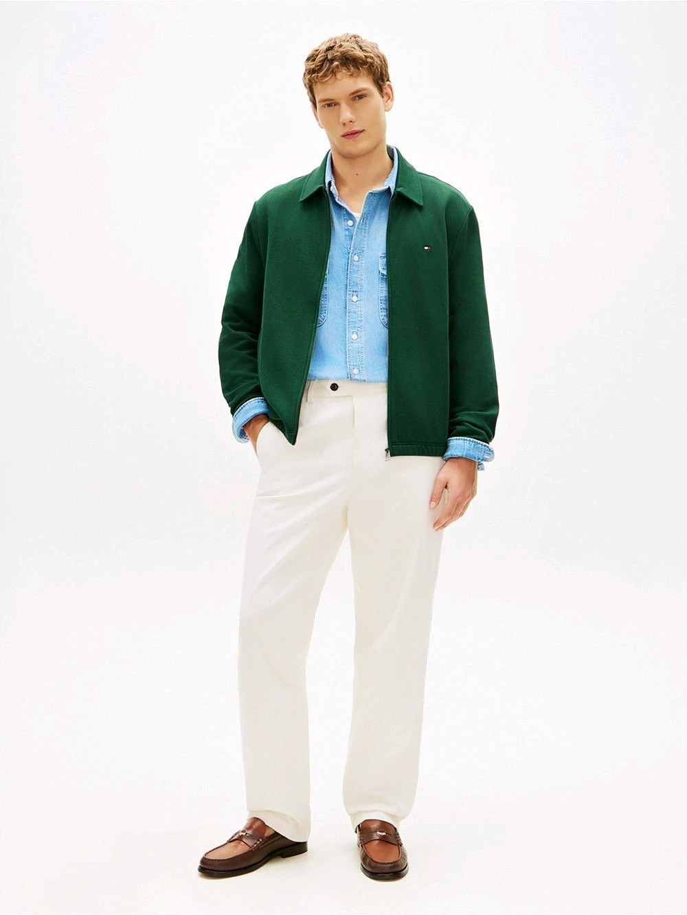 Tommy Hilfiger Green Zip Jacket Size XL